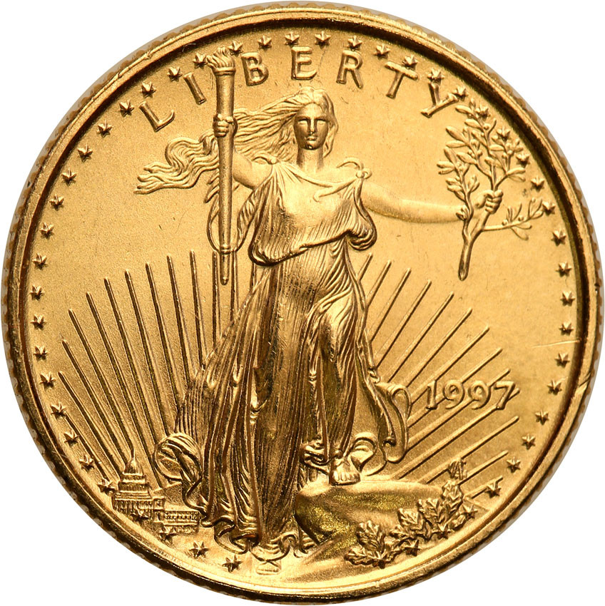 USA 5 dolarów 1997 - 1/10 uncji złota st.1